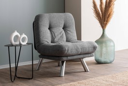 Atelier Del Sofa Misa Small Solo - Sofá cama de 1 plaza - Gris claro